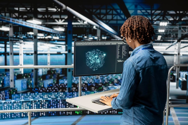 AI-powered dashboard interface showcasing machine learning analytics for business automation