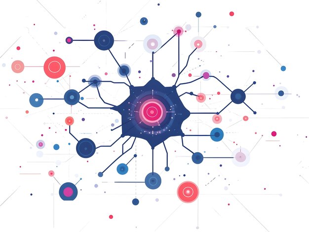 Neural network visualization demonstrating deep learning algorithms in artificial intelligence